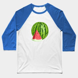 Minimalist Abstract Nature Art #60 Watermelon Baseball T-Shirt